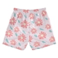 thumbnail image 2 of Red Flowers Pattern Swim Trunks Quick Dry Beach Pool Board Shorts Lightweight Stylish Print Sizes 2T to XL, 2 of 8