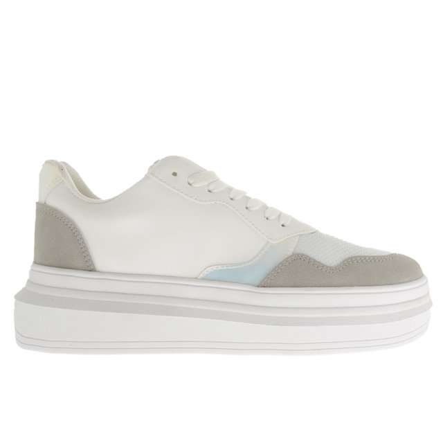 Tenis Rosario color gris claro con plataforma 23.5 Dorothy Gaynor Tenis Rosario color gris claro con plataforma 23.5