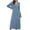 Blue, variant on Feancey Button Nightgowns for Women Long Sleeve Waffle Knit Lounge Sleepwear Solid Color V Neck Night Dress Cozy Soft Sleepshirts with Pocket Daily Sales Blue M