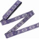 thumbnail image 1 of Cinta de jacquard étnica morada de 7,7 yardas, tela tejida bordada estilo bohemio con flecos metálicos plateados de 3/4 de pulgada., 1 of 9