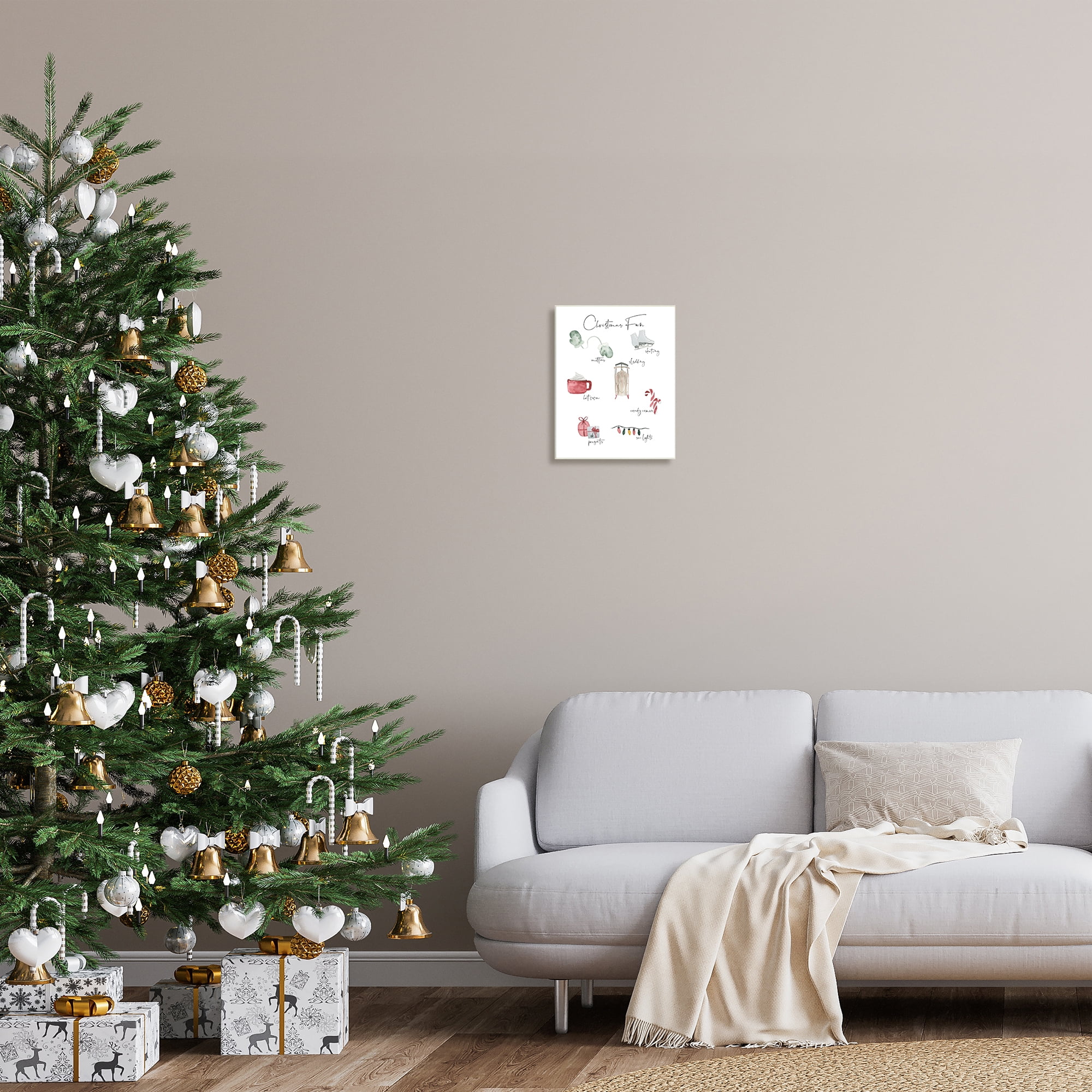 Stupell Indtries Christmas Fun Illtrated Item List Festive Holiday Traditions,10 x 15,Design by Lucille Price