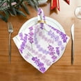 thumbnail image 2 of GZHJMY Set of 6 Lavender Flowers Satin Napkin Square 20 Inches Table Napkins Soft Smooth Decorative Napkins for Wedding Banquet Party Decoration, 2 of 6
