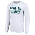 thumbnail image 2 of Men's Starter White Seattle Seahawks Team Mesh Print Graphic Long Sleeve T-Shirt, 2 of 3