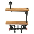 thumbnail image 4 of Wall Mounted Shelves, Sturdy 2 Tiers Pipe Shelves Open Type  Bearing Capacity  For Office, 4 of 8
