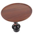 thumbnail image 1 of Bandeja De Madera Para Portavasos De Coche, Estable, Giratoria De 360, Fácil Instalación, Mesa Con Bandeja Para Comer Para La Mayoría De Los Portavasos, 1 of 7