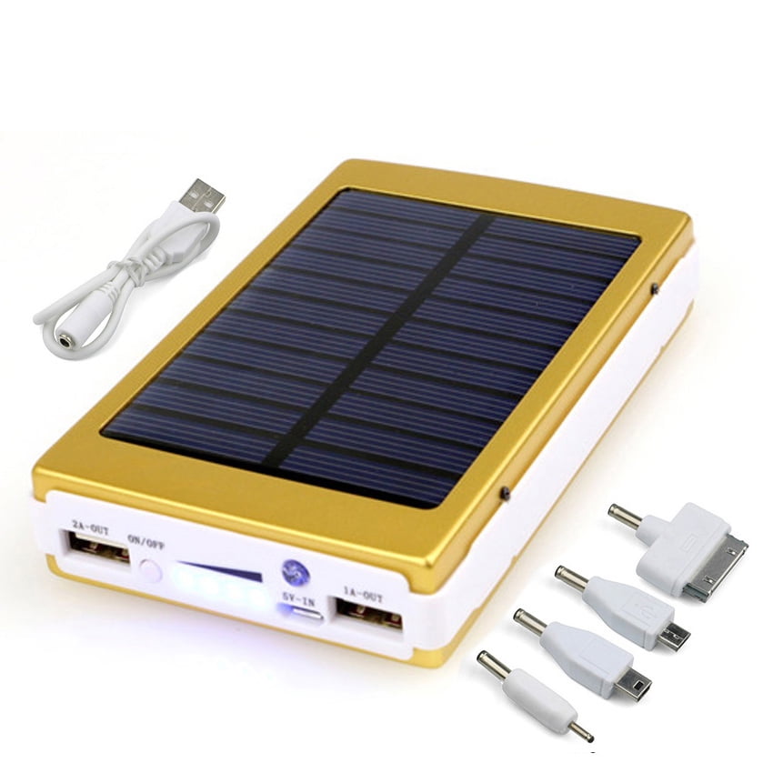 iMeshbean Dual USB Portable Solar Battery Charger Power Bank For Cell