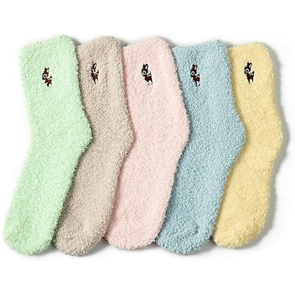Women's Cozy Fluffy Socks Fuzzy Socks Plush Socks 5,6,7,8 Pairs