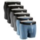 thumbnail image 1 of Boxers con Bolsa de Nylon para Hombres Reales, Anti-Rozaduras, Negro/Gris, Paquete de 6, 1 of 9