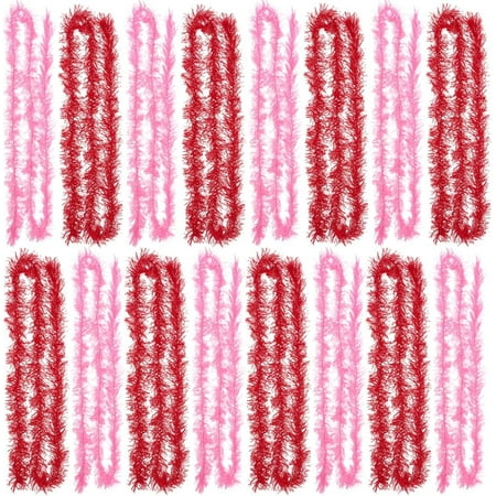 16 Pcs Feathers Boas Artificial Fluffy Boas Decoration 1.64 Yards Artificial Wool Costume Accessories for Wedding Costume Dress Tea Party Christmas Decorations