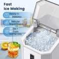 thumbnail image 2 of Pebble Ice Maker with Soft Chewable Pellet Ice, 33Lbs/Day, Self-Cleaning, One-Click Operation, Portable Nugget Ice Machine for Home Office Kitchen Bar Party, 2 of 6