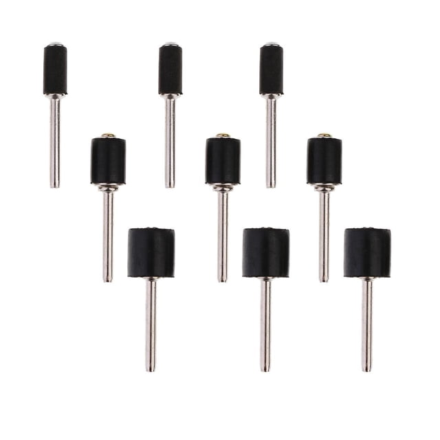 Tambor de Arena de Mandril de Goma de material acero Inoxidable de 9 Piezas Herramienta Giratoria de Ajuste de Vástago de 1/8 " perfecl Mandril de tambor de arena de goma