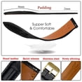 thumbnail image 6 of 20mm Black Leather Watch Band Alligator Watch Strap Gold Buckle Quick Release Replacement Strap Soft Handmade Wristband Stainless Steel Vintage Gift for Men Father's Day Dad Son Husband, 6 of 6