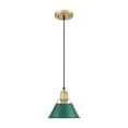 thumbnail image 2 of Yep by Golden Lighting Orwell 1-light 8in Pendant in Brushed Champagne Brass and Pine Green shade, 2 of 2