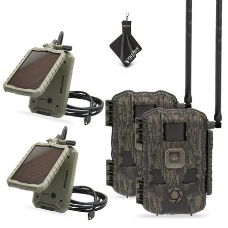 Stealth Cam Fusion Max 2.0 Cellular Trail Camera 36MP Photo 1080P Video AT&T/Verizon Compatible Motion Activated w/Night Vision Hunting & Wildlife Surveillance Camera + Solar Panel 2PK