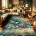 thumbnail image 2 of Ambesonne Underwater Decorative Rug Carpet, Corals and Fish Nautical, 5' 1" X 7' 5", Grey Yellow Sea Blue, 2 of 5