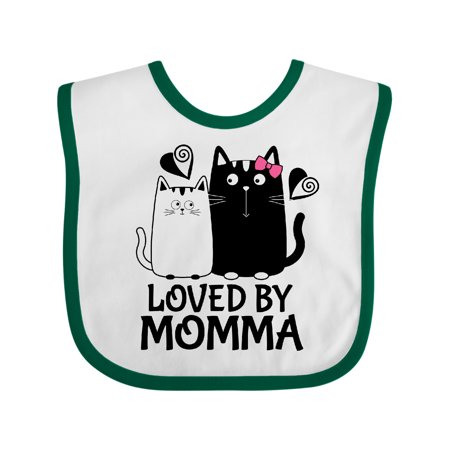 

Inktastic Loved by Momma Baby Outfit Gift Baby Boy or Baby Girl Bib