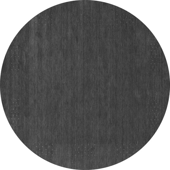 Ahgly Company Indoor Round Abstract Gray Contemporary Area Rugs, 6' Round