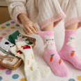 thumbnail image 4 of Yuanlong Womens Socks Cartoon Small Hand Detail Thickened Coral Velvet Crew Socks Fall & Winter Home Cute Warm Sleep Socks, 4 of 5
