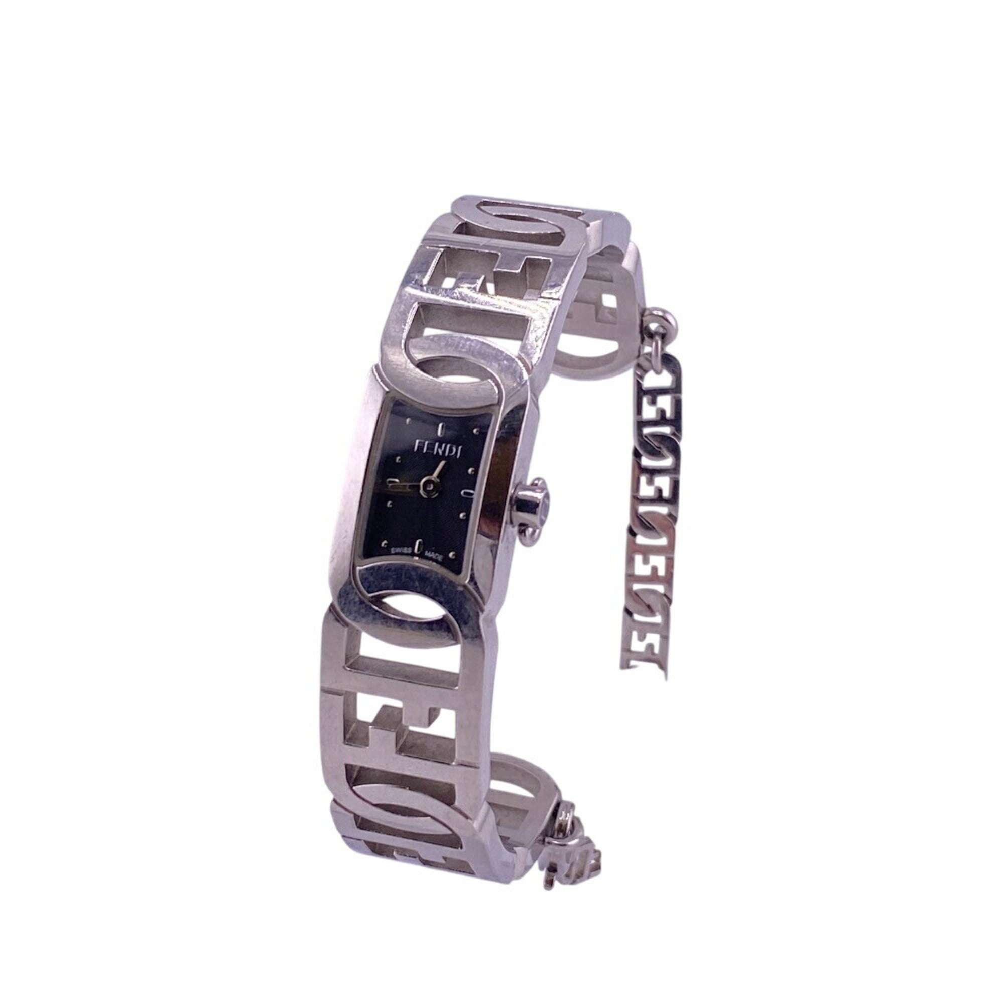 Pre-Owned FENDI 3600L F Belt Watch Analog Digital Silver  display picture 1