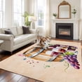 thumbnail image 4 of Area Rug 72×108in, Farm Grape Wine Barrel Floor Carpet Living Room Rug, Country Farmhouse Non-Slip Welcome Mat Indoor Rugs for Bedroom Dining Room, 4 of 9