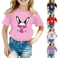 thumbnail image 4 of Easter T-Shirt Loving Bunny Short Sleeve Printed T Shirt Easter Day Gift for Toddler Boy Girl Toddler Girls T-Shirt 3T, 4 of 4