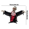 thumbnail image 5 of Outdoor Halloween Decor Animated Vampire Groundbreaker, Sound Activated Scary Zombie with Glowing Eyes and Head Shaking Action, 5 of 7
