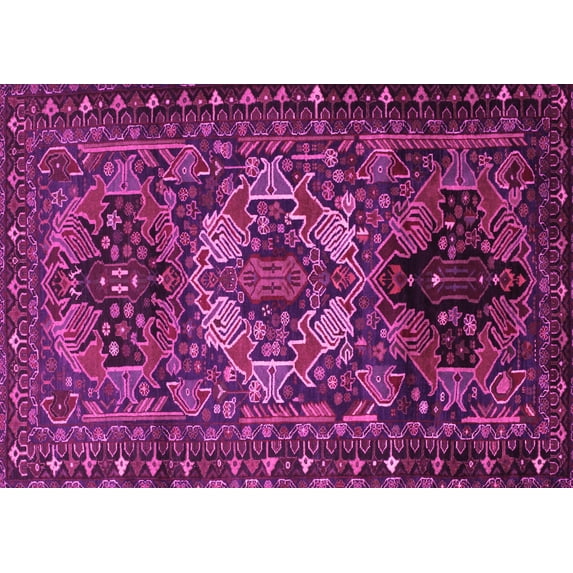 Ahgly Company Indoor Rectangle Persian Pink Traditional Area Rugs, 5' x 8'