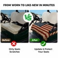 thumbnail image 4 of Golf Cart Seat Covers for 2 Seater, Vintage American Flag Soft Microfiber Cart Seat Towel Blanket, Retro USA Flag Blue Red Absorbent Breathable Non Slip Bench Seats Protector for Golf Course 51"x31", 4 of 9