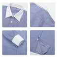 thumbnail image 4 of Cloudstyle Men's Dress Shirt Slim Fit Button Down Stripe Checked Shirt fs22, 4 of 5
