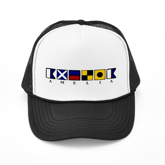 CafePress - Amelia Island - Trucker Hat - Polyester Foam Front and Nylon Mesh Weave Back