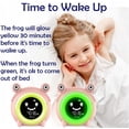 thumbnail image 5 of Pequeño reloj despertador con luz nocturna inteligente, reloj LED con rana pequeña, carga USB, luz nocturna pequeña, reloj despertador rosa ER, 5 of 5
