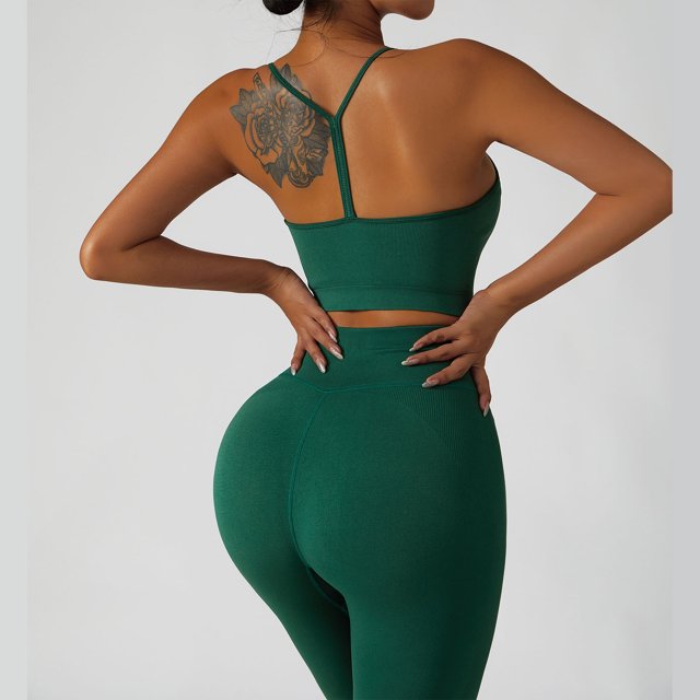 Traje De Yoga, Polainas De Sujetador Deportivo Elástico De Nailon Transpirable Para Gimnasio En Casa Para Mujeres ANGGREK Cocina, Decoración y Otros