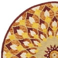 thumbnail image 4 of Safavieh Novelty 5' Round Hand Tufted Wool Rug in Rust and Gold, 4 of 6