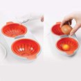 thumbnail image 1 of Cocedor de huevos de dos tazas Escalfador de huevos para microondas Vasos de plástico para escalfar huevos, 1 of 6