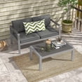 thumbnail image 2 of Costway Ensemble de Canapé en Aluminium pour Patio 2 Pcs Table Basse Canapé avec Accoudoirs en WPC, 2 of 9