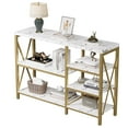 thumbnail image 3 of Furpezoo Console Table with Storage, 40"L Modern Faux Marble Entryway Sofa Table with Storage for Living Room, Hallway, 3 of 8