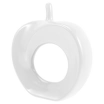 White Porcelain Apple Sculpture for Home Decor Elegant Unique Design Fits Shelves Bookshelves