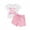 Colorful, variant on Musuos Little Girls Summer 2PCS Sets 18M-6Y Short Sleeve Letter Donut Embroidery T-shirt Belted Shorts Sets Birthday Clothes
