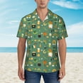 thumbnail image 2 of Goofa St. Patrick's day Pattern Hawaiian Shirt for Men, Unisex Summer Beach Casual Short Sleeve Button Down Shirts,Aloha Tropical Floral print shirt,Medium, 2 of 7