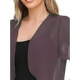 thumbnail image 2 of JustVH Women's Thin Sweater Short Sleeve Kimono Style Loose Chiffon Cardigan, 2 of 4