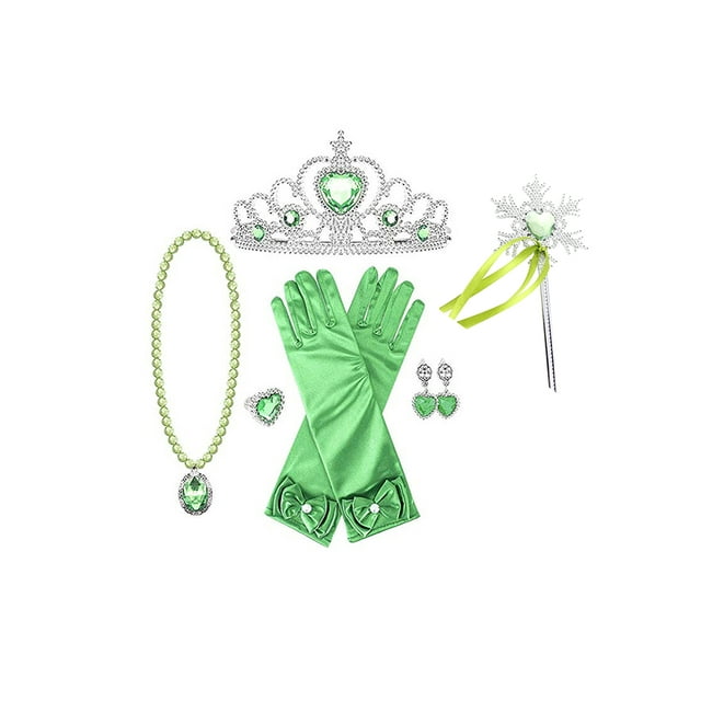 SUNSIOM Ensemble de Costume Cosplay pour Filles, Robe Verte Ailes de Papillon Jupe Sac à Bijoux Féerique