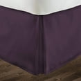 thumbnail image 2 of Box Pleated Split Corner Bed Skirt 15" Inch Drop,800 Thread Count 100% Egyptian Cotton Wrinkle and Fade Resistant Bed Skirt - Twin Size (39" x 75") Inch Plum Solid, 2 of 6
