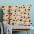 thumbnail image 3 of 4th of July Pillow Covers 18x18 Set of 2, Vintage Red Blue Star Independence Memorial Day Throw Pillow Covers Linen Farmhouse Patriotic Decor Cushion Case for Couch Sofa Outdoor Home Decor, 3 of 6