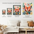 thumbnail image 3 of Butterfly Henri Matisse Style Bright Painting Leaves Fronds and Floral Blooms Spring Art Print Framed Poster Wall Decor 12x16 inch, 3 of 5