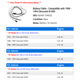 thumbnail image 2 of Battery Cable - Compatible with 1988 - 1994 Chevy K1500 1989 1990 1991 1992 1993, 2 of 2
