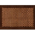 thumbnail image 1 of Ahgly Company Indoor Rectangle Checkered Orange Modern Area Rugs, 7' x 10', 1 of 4