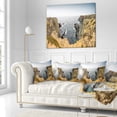 thumbnail image 2 of Designart Rocky Bay Portugal Panorama - Oversized Beach Throw Pillow - 18x18, 2 of 4