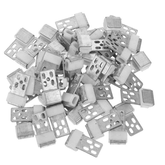 Worgeous 50pcs Upholstery Spring Clips for Sofa Chair Couch Bed Repair 5 Holes Thickened Furniture Spring Clips Set Heavy Duty Spring Clips for Couch Repair