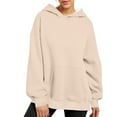 thumbnail image 4 of Aloohaidyvio Hoodies for Women,Womens Fashion Button Hoodies Pocket Long Sleeve Blouse Casual Tops Sweatershirt, 4 of 6