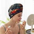 thumbnail image 6 of Xecao Beautiful Red Train Hot Air Balloon Print Hair Towel, Hair Turbans for Wet Hair, Drying Hair Wrap for Curly Hair Women,Coral Velvet Dry Hair Cap,Dry Hair Hat, 6 of 6